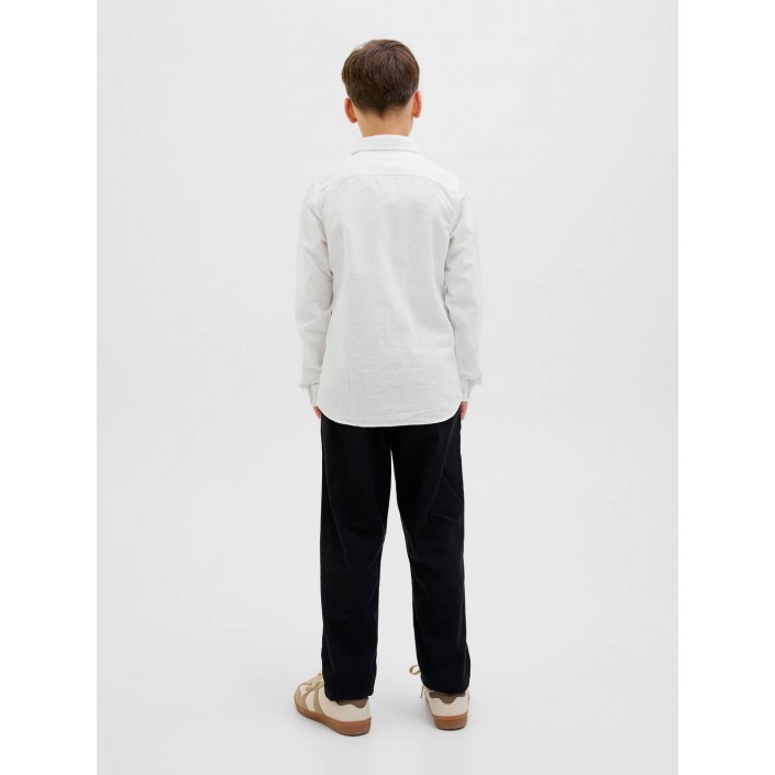 jack en jones boys JJEBREEZE LINEN BLEND SHIRT LS SN J: White | Freewear JJEBREEZE LINEN BLEND SHIRT LS SN J: - www.freewear.nl - Freewear