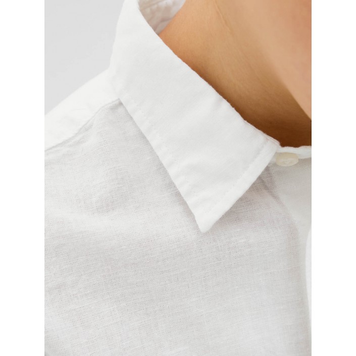 jack en jones boys JJEBREEZE LINEN BLEND SHIRT LS SN J: White | Freewear JJEBREEZE LINEN BLEND SHIRT LS SN J: - www.freewear.nl - Freewear