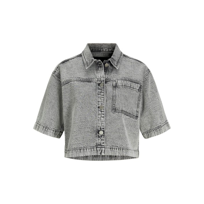 JACK&JONES ORIGINALS JXSANDY COMFORT SS DENIM SHIRT DNM : Light Grey Denim | Freewear JXSANDY COMFORT SS DENIM SHIRT DNM : - www.freewear.nl - Freewear