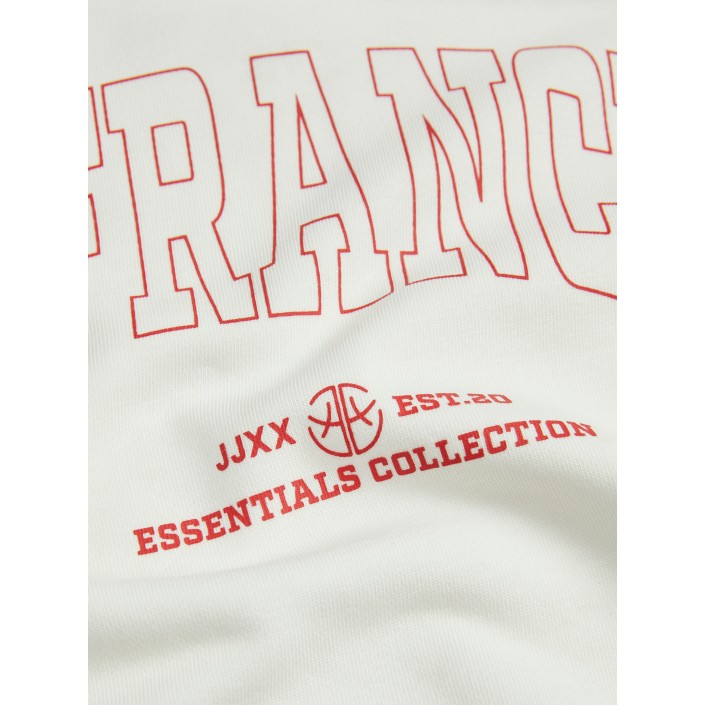 JACK&JONES ORIGINALS JXMERLE SPRING RLX SHORT LS CREW SW: Vanilla Ice/SAN FRANCISCO | Freewear JXMERLE SPRING RLX SHORT LS CREW SW: - www.freewear.nl - Freewear