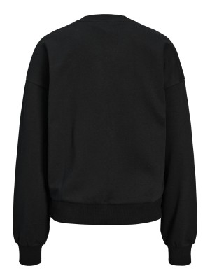 JACK&JONES ORIGINALS JXMERLE SPRING RLX SHORT LS CREW SW: Black/LOS ANGELES | Freewear JXMERLE SPRING RLX SHORT LS CREW SW: - www.freewear.nl - Freewear