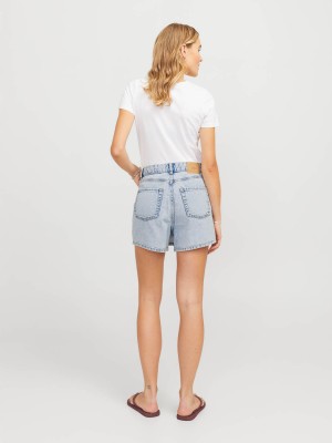 JACK&JONES ORIGINALS JXGRETA HW DENIM SKORT DNM SN Light Blue Denim | Freewear JXGRETA HW DENIM SKORT DNM SN - www.freewear.nl - Freewear