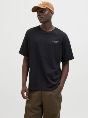JACK&JONES ORIGINALS JJJEFF MONOCHROME TEE SS CREW NECK Black | Freewear JJJEFF MONOCHROME TEE SS CREW NECK - www.freewear.nl - Freewear