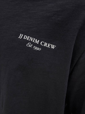 JACK&JONES ORIGINALS JJJEFF MONOCHROME TEE SS CREW NECK Black | Freewear JJJEFF MONOCHROME TEE SS CREW NECK - www.freewear.nl - Freewear