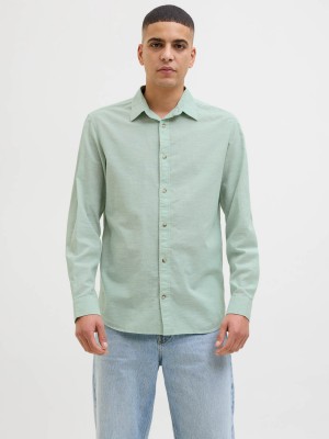 Jack & Jones:JACK&JONES ESSENTIALS JJESUMMER SHIRT LS SN Iceberg Green | Freewear JJESUMMER SHIRT LS SN - www.freewear.nl - Freewear