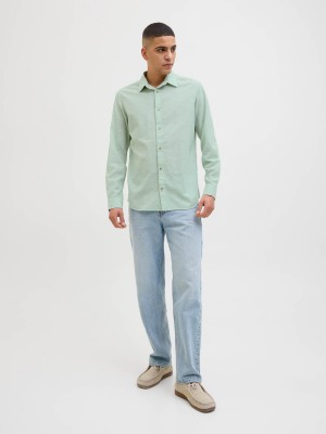 Jack & Jones:JACK&JONES ESSENTIALS JJESUMMER SHIRT LS SN Iceberg Green | Freewear JJESUMMER SHIRT LS SN - www.freewear.nl - Freewear