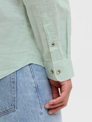 Jack & Jones:JACK&JONES ESSENTIALS JJESUMMER SHIRT LS SN Iceberg Green | Freewear JJESUMMER SHIRT LS SN - www.freewear.nl - Freewear