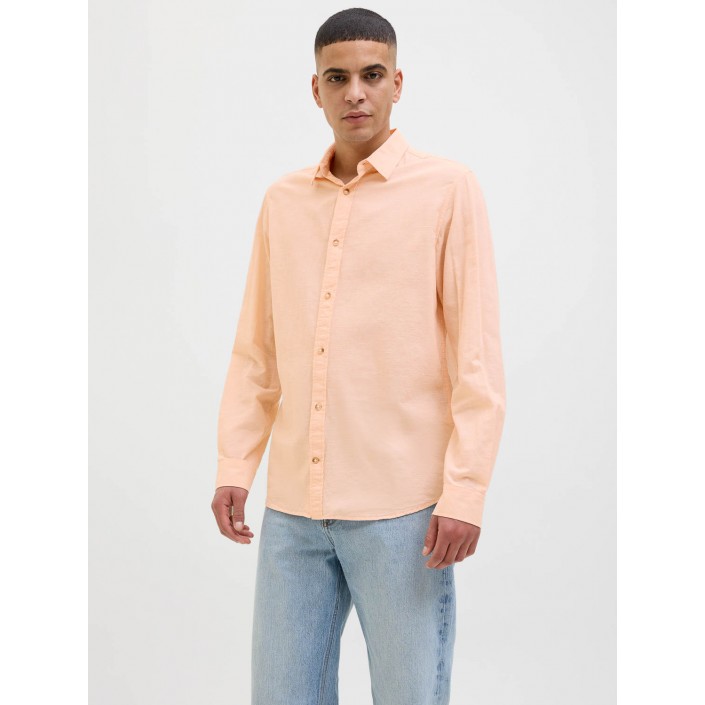 Jack & Jones:JACK&JONES ESSENTIALS JJESUMMER SHIRT LS SN Peach Parfait | Freewear JJESUMMER SHIRT LS SN - www.freewear.nl - Freewear