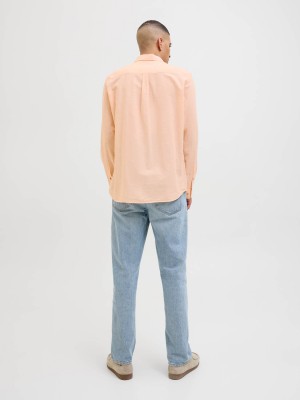 Jack & Jones:JACK&JONES ESSENTIALS JJESUMMER SHIRT LS SN Peach Parfait | Freewear JJESUMMER SHIRT LS SN - www.freewear.nl - Freewear