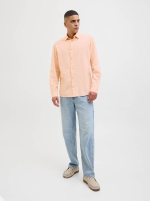 Jack & Jones:JACK&JONES ESSENTIALS JJESUMMER SHIRT LS SN Peach Parfait | Freewear JJESUMMER SHIRT LS SN - www.freewear.nl - Freewear