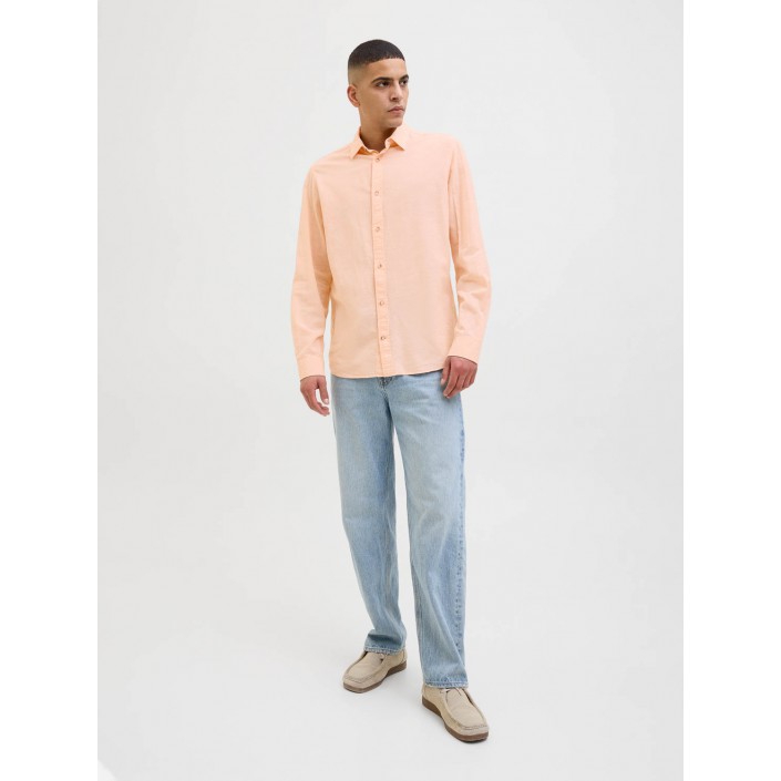 Jack & Jones:JACK&JONES ESSENTIALS JJESUMMER SHIRT LS SN Peach Parfait | Freewear JJESUMMER SHIRT LS SN - www.freewear.nl - Freewear