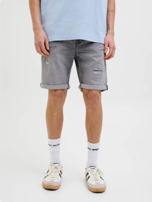 JACK&JONES INTELLIGENCE JJIRICK JJICON I.K. SHORTS GE 064 Grey Denim | Freewear JJIRICK JJICON I.K. SHORTS GE 064 - www.freewear.nl - Freewear
