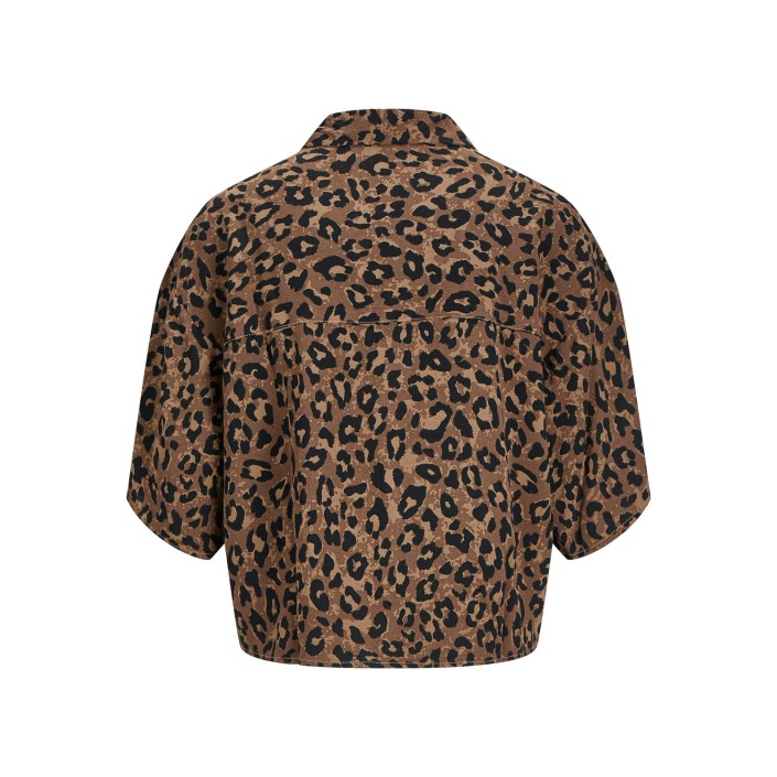 jack JXMIRA VISCOSE SS SHIRT WVN Tigers Eye/LEO | Freewear JXMIRA VISCOSE SS SHIRT WVN - www.freewear.nl - Freewear