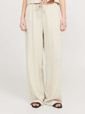 JACK&JONES ORIGINALS JXBREEZE FLORA SUMMER MW PANTS WVN : Feather Gray/PINSTRIPE | Freewear JXBREEZE FLORA SUMMER MW PANTS WVN : - www.freewear.nl - Freewear