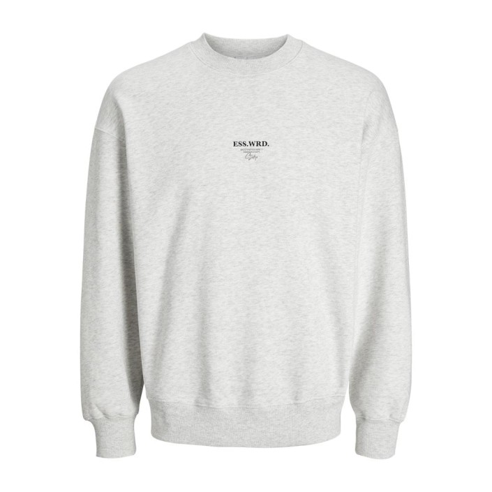 Jack & Jones:JACK&JONES ESSENTIALS JJEURBAN EDGE STUDIO SWEAT CREW NOO: White Melange | Freewear JJEURBAN EDGE STUDIO SWEAT CREW NOO: - www.freewear.nl - Freewear