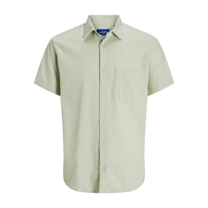 JACK&JONES ORIGINALS JORVARENNA DOBBY SHIRT SS Celadon Tint | Freewear JORVARENNA DOBBY SHIRT SS - www.freewear.nl - Freewear