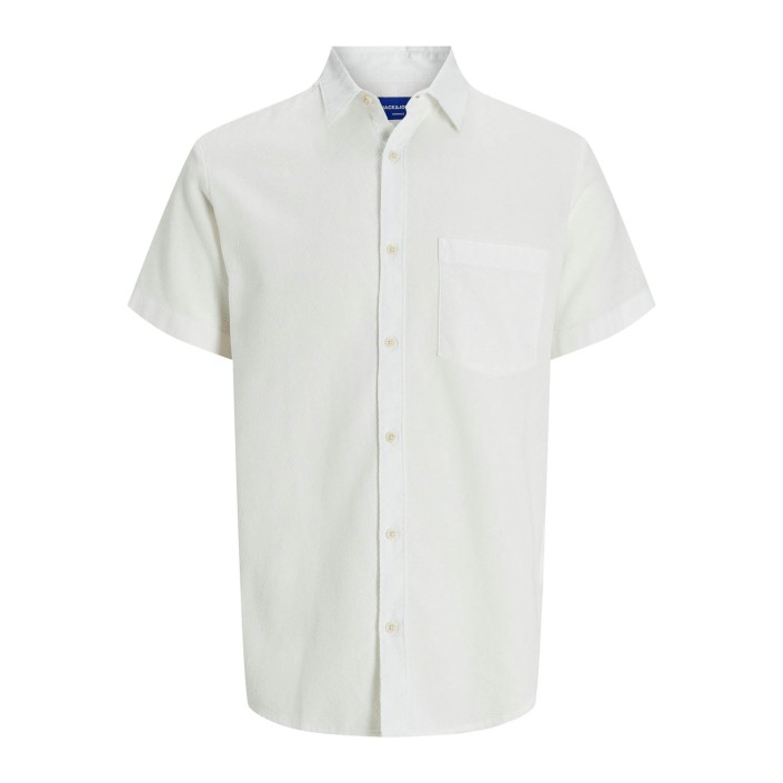 JACK&JONES ORIGINALS JORVARENNA DOBBY SHIRT SS Cloud Dancer | Freewear JORVARENNA DOBBY SHIRT SS - www.freewear.nl - Freewear