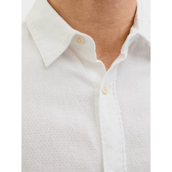 JACK&JONES ORIGINALS JORVARENNA DOBBY SHIRT SS Cloud Dancer | Freewear JORVARENNA DOBBY SHIRT SS - www.freewear.nl - Freewear