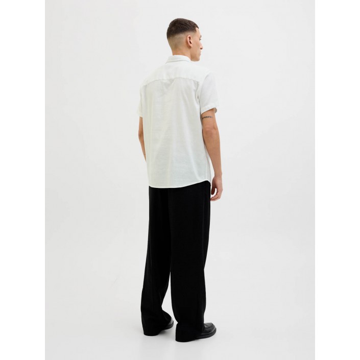 JACK&JONES ORIGINALS JORVARENNA DOBBY SHIRT SS Cloud Dancer | Freewear JORVARENNA DOBBY SHIRT SS - www.freewear.nl - Freewear