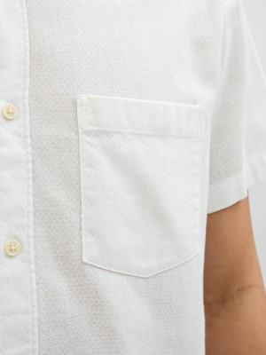 JACK&JONES ORIGINALS JORVARENNA DOBBY SHIRT SS Cloud Dancer | Freewear JORVARENNA DOBBY SHIRT SS - www.freewear.nl - Freewear
