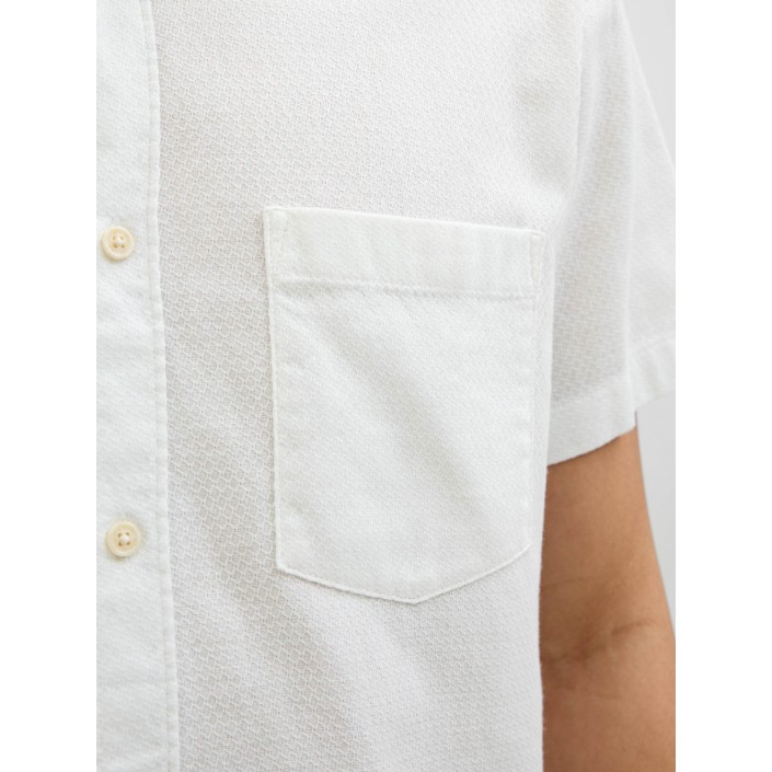 JACK&JONES ORIGINALS JORVARENNA DOBBY SHIRT SS Cloud Dancer | Freewear JORVARENNA DOBBY SHIRT SS - www.freewear.nl - Freewear