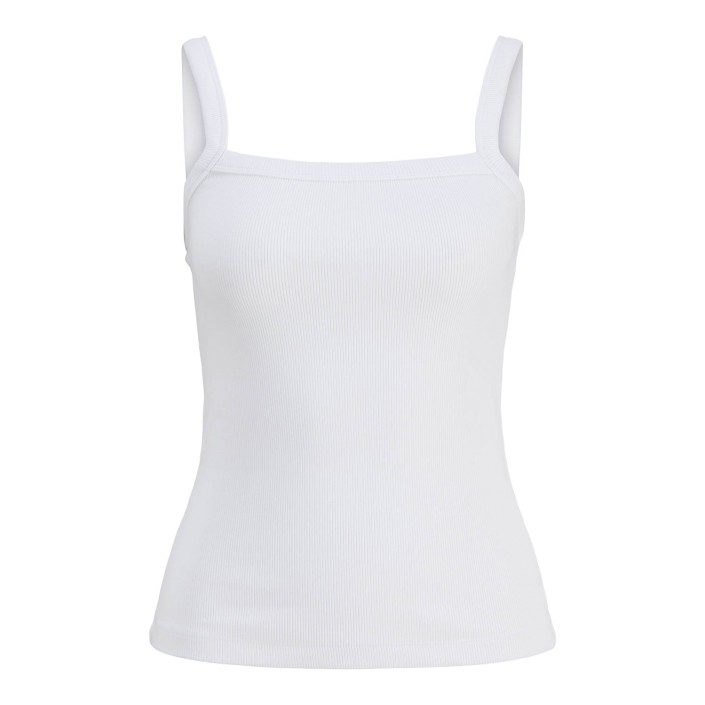 JACK&JONES ORIGINALS JXFIFI STR SL RIB TOP JRS SN Bright White | Freewear JXFIFI STR SL RIB TOP JRS SN - www.freewear.nl - Freewear