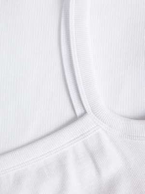JACK&JONES ORIGINALS JXFIFI STR SL RIB TOP JRS SN Bright White | Freewear JXFIFI STR SL RIB TOP JRS SN - www.freewear.nl - Freewear
