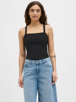 JACK&JONES ORIGINALS JXFIFI STR SL RIB TOP JRS SN Black | Freewear JXFIFI STR SL RIB TOP JRS SN - www.freewear.nl - Freewear