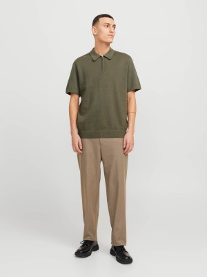 JACK%JONES PREMIUM JPRBLAMILANO SPRING KNIT POLO SS SN Tea Leaf | Freewear JPRBLAMILANO SPRING KNIT POLO SS SN - www.freewear.nl - Freewear