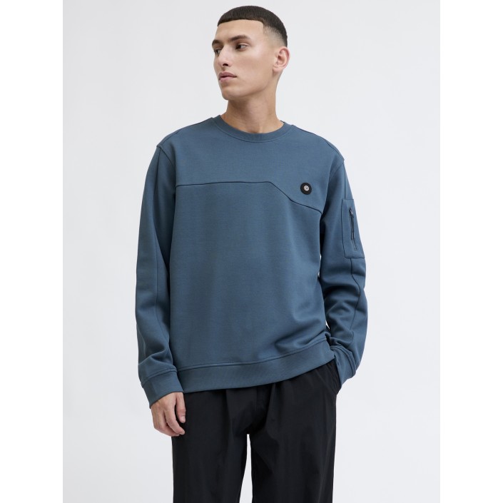 JACK&JONES ORIGINALS JCOJOE SWEAT CREW NECK SMU Orion Blue | Freewear JCOJOE SWEAT CREW NECK SMU - www.freewear.nl - Freewear