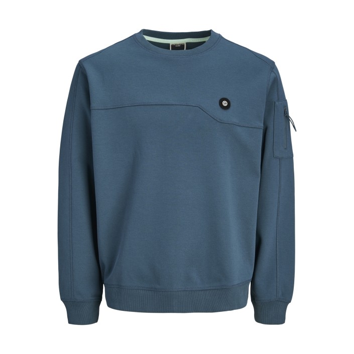 JACK&JONES ORIGINALS JCOJOE SWEAT CREW NECK SMU Orion Blue | Freewear JCOJOE SWEAT CREW NECK SMU - www.freewear.nl - Freewear