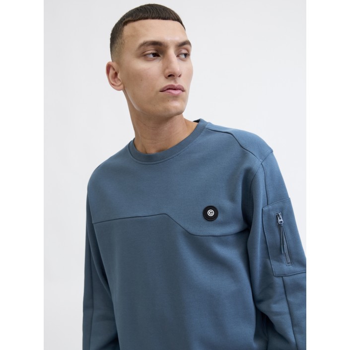 JACK&JONES ORIGINALS JCOJOE SWEAT CREW NECK SMU Orion Blue | Freewear JCOJOE SWEAT CREW NECK SMU - www.freewear.nl - Freewear