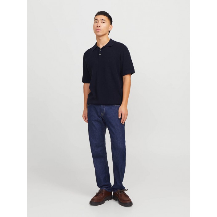 JACK%JONES PREMIUM JPRCCCOOPER KNIT POLO SS SN Night Sky | Freewear JPRCCCOOPER KNIT POLO SS SN - www.freewear.nl - Freewear