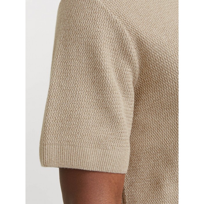 JACK%JONES PREMIUM JPRCCCOOPER KNIT POLO SS SN Greige | Freewear JPRCCCOOPER KNIT POLO SS SN - www.freewear.nl - Freewear
