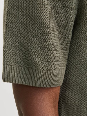 JACK%JONES PREMIUM JPRCCCOOPER KNIT POLO SS SN Tea Leaf | Freewear JPRCCCOOPER KNIT POLO SS SN - www.freewear.nl - Freewear