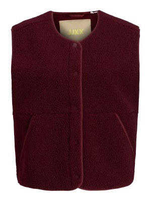 JACK&JONES ORIGINALS JXVERA TEDDY VEST OTW SN Cabernet | Freewear JXVERA TEDDY VEST OTW SN - www.freewear.nl - Freewear