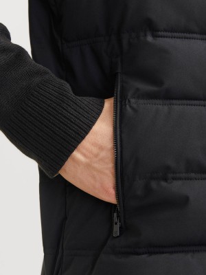 JACK%JONES PREMIUM JPRBLATURNER HYBRID JACKET Black | Freewear JPRBLATURNER HYBRID JACKET - www.freewear.nl - Freewear