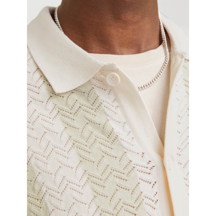 JACK&JONES ORIGINALS JORTYLER KNIT SS POLO SN Sea Salt/Celadon tint | Freewear JORTYLER KNIT SS POLO SN - www.freewear.nl - Freewear