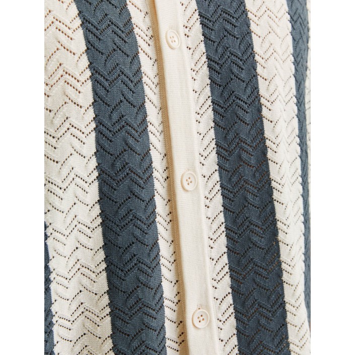 JACK&JONES ORIGINALS JORTYLER KNIT SS POLO SN Sea Salt/Stormy weather | Freewear JORTYLER KNIT SS POLO SN - www.freewear.nl - Freewear