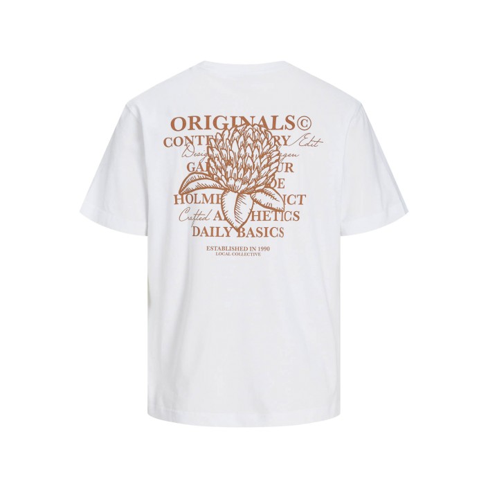 JACK&JONES ORIGINALS JORISLINGTON TYPE GRAPHIC BACK TEE : Bright White | Freewear JORISLINGTON TYPE GRAPHIC BACK TEE : - www.freewear.nl - Freewear
