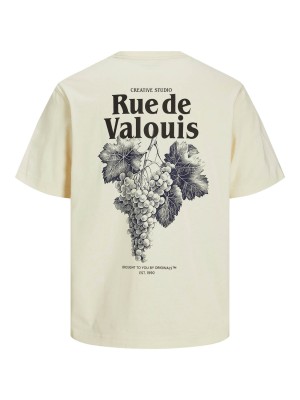 JACK&JONES ORIGINALS JORPAROS EASTER SKETCH TEE SS CREW : Antique White/GRAPES | Freewear JORPAROS EASTER SKETCH TEE SS CREW : - www.freewear.nl - Freewear