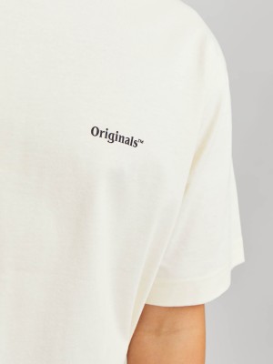 JACK&JONES ORIGINALS JORPAROS EASTER SKETCH TEE SS CREW : Antique White/GRAPES | Freewear JORPAROS EASTER SKETCH TEE SS CREW : - www.freewear.nl - Freewear