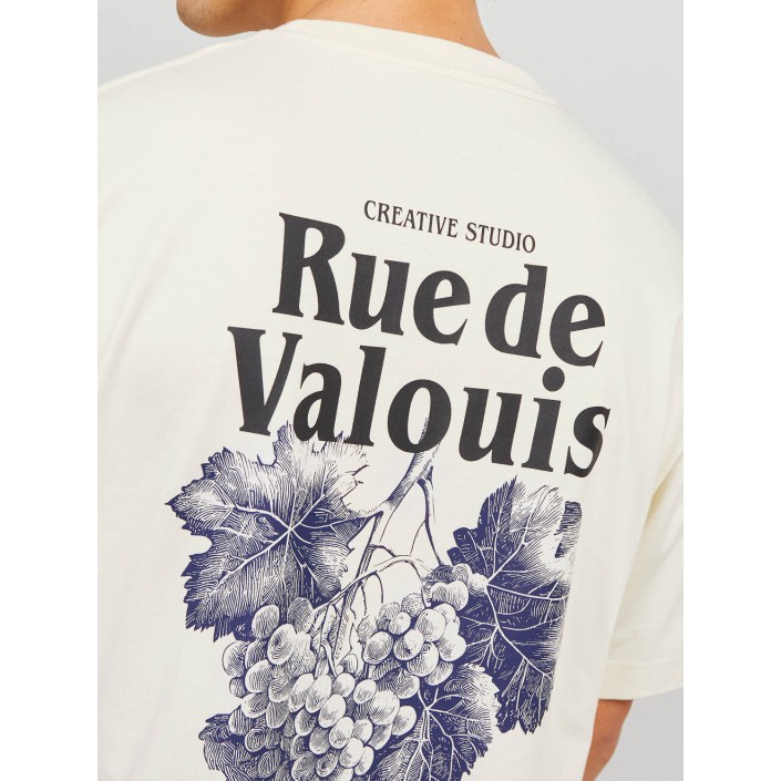 JACK&JONES ORIGINALS JORPAROS EASTER SKETCH TEE SS CREW : Antique White/GRAPES | Freewear JORPAROS EASTER SKETCH TEE SS CREW : - www.freewear.nl - Freewear