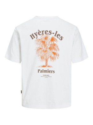 JACK&JONES ORIGINALS JORPAROS EASTER SKETCH TEE SS CREW : Bright White/PALMS | Freewear JORPAROS EASTER SKETCH TEE SS CREW : - www.freewear.nl - Freewear
