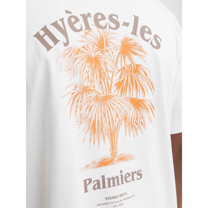 JACK&JONES ORIGINALS JORPAROS EASTER SKETCH TEE SS CREW : Bright White/PALMS | Freewear JORPAROS EASTER SKETCH TEE SS CREW : - www.freewear.nl - Freewear