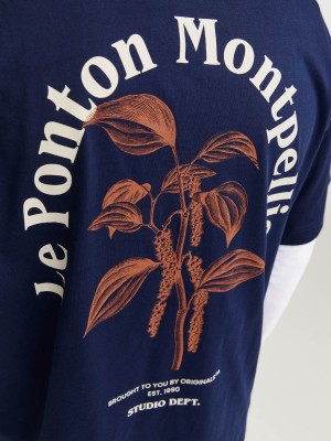 JACK&JONES ORIGINALS JORPAROS EASTER SKETCH TEE SS CREW : Ocean Cavern | Freewear JORPAROS EASTER SKETCH TEE SS CREW : - www.freewear.nl - Freewear