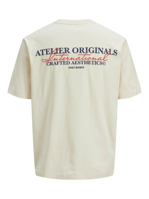 JACK&JONES ORIGINALS JORISLINGTON TYPE TEE SS CREW NECK : Antique White | Freewear JORISLINGTON TYPE TEE SS CREW NECK : - www.freewear.nl - Freewear