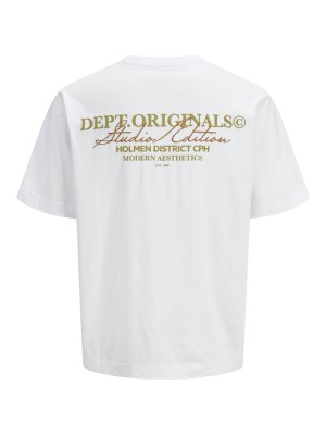 JACK&JONES ORIGINALS JORISLINGTON TYPE TEE SS CREW NECK : Bright White | Freewear JORISLINGTON TYPE TEE SS CREW NECK : - www.freewear.nl - Freewear