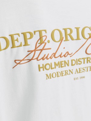 JACK&JONES ORIGINALS JORISLINGTON TYPE TEE SS CREW NECK : Bright White | Freewear JORISLINGTON TYPE TEE SS CREW NECK : - www.freewear.nl - Freewear