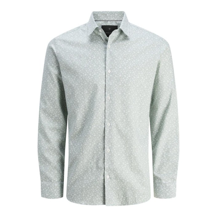 JACK%JONES PREMIUM JPRBLABARNES PRINT DOBBY L/S SHIRT : Aqua Gray/COMFORT FIT | Freewear JPRBLABARNES PRINT DOBBY L/S SHIRT : - www.freewear.nl - Freewear